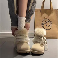  九寸阳光 加绒保暖 女士雪地靴