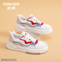 唐狮 春夏季女鞋潮流休休闲鞋 白红TS20234024 39