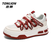 唐狮 女款网面透气运休闲鞋 红白TS20234012W 39
