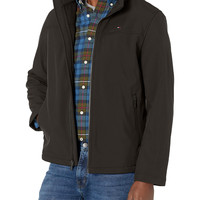TOMMY HILFIGER 男士运动软壳夹克 黑色 中号