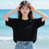 宜而爽 女士短袖T恤 100%纯棉