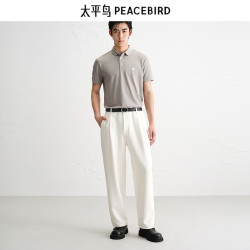 太平鸟 桑蚕丝 男士Polo衫