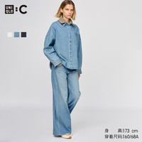 优衣库 合作款 女装低腰宽松牛仔裤 483764