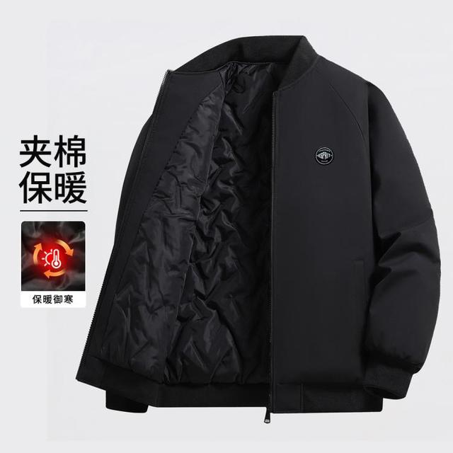 Esprit 2025秋冬季棒球领棉服外套男款加厚保暖舒适飞行员款百搭棉衣