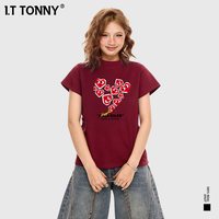  IT 爱心印花 男女同款T恤