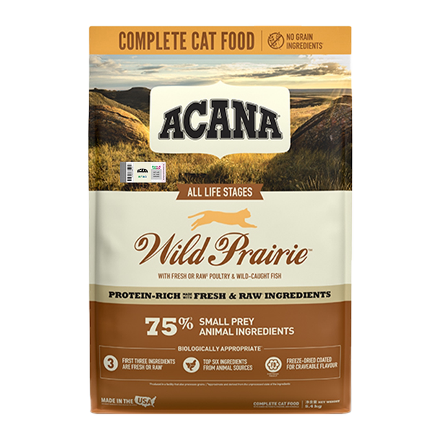 淘金币254.4元：ACANA 爱肯拿 农场盛宴系列 无谷鸡肉全阶段猫粮4.5kg