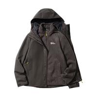  Jack Wolfskin/狼爪 三合一 冲锋衣 泥棕色/D0108 XL