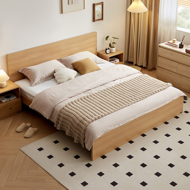 全友 家居 现代奶油风排骨架床 1.2米床