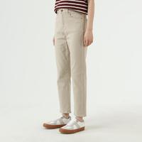 飞鸟和新酒 高腰窄版直筒显瘦牛仔裤2026春季新款收腹遮肉气质烟管九分裤