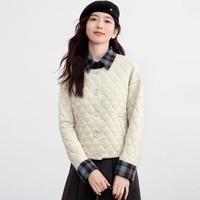 飞鸟和新酒 气质高级感长袖翻领棉衣秋冬季舒适洋气小个子百搭休闲女式棉服