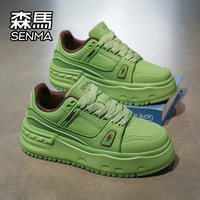 森马 欧洲站男鞋夏季透气潮牌百搭休闲运动干净感痞帅厚底面包板鞋