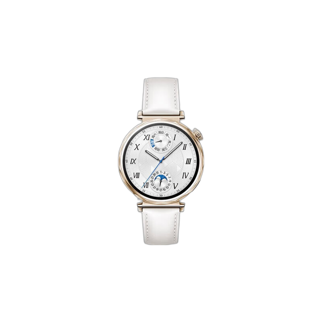华为 Watch GT5 蓝牙通话 智能手表 41mm 珍珠白 复合素皮表带