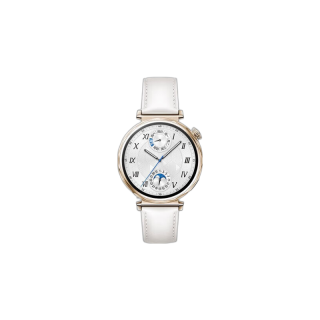华为 Watch GT5 蓝牙通话 智能手表 41mm 珍珠白 复合素皮表带