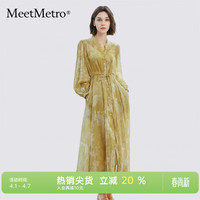 MeetMetro 玛依尔复古衬衫连衣裙女2026春新款度假风慵懒感茶歇裙