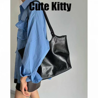 Cute Kitty CuteKitty学院风女复古小众托特包ins潮百搭通勤小方包B
