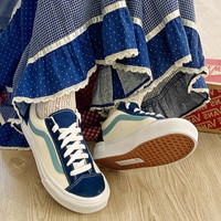 VANS 小个子女鞋蓝莓汽水低帮潮流百搭学生帆布鞋万斯休闲鞋