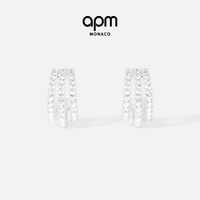 APM Monaco 三层圈形耳环 925银 AE15216OX