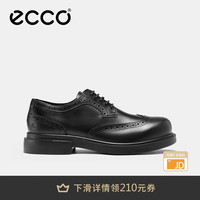 ecco 德比鞋男 25年夏季商务正装皮鞋男鞋雕花婚鞋 都市首尔522334 黑色52233401001 41