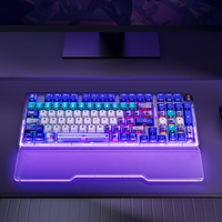 达尔优 极光手托键盘键帽机械发光亚克力透光透明桌搭周边