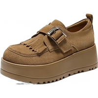  BeLLE/百丽 复古勃肯鞋 女士乐福鞋 杏色-单里 39 (245mm)