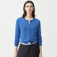 CHUMIAN 格雷系 女士圆领羊毛开衫 26春夏长袖外搭针织衫