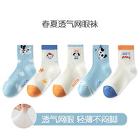 BANILACOO 儿童春夏薄款卡通棉袜 5双装