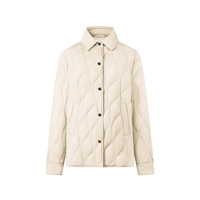 波司登 2024秋季羽绒服女中款时尚衬衫廓形显瘦百搭外套B40135308 奶油浅米7392