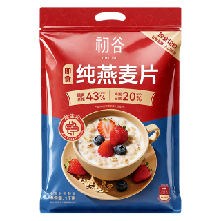 初谷 高膳食纤维 即食燕麦片1000克