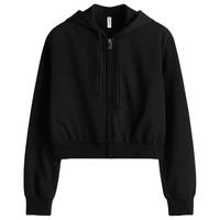  H&M 短款拉链连帽 女士卫衣