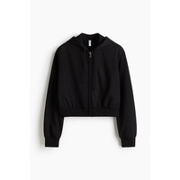 H&M 短款 女士卫衣 黑色 165/96