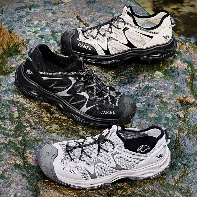 骆驼 防撞透气一脚蹬运动水陆两穿溯溪凉鞋男 G16M076014