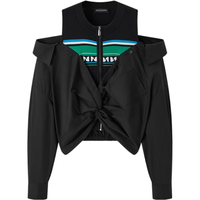  PEACEBIRD/太平鸟 拼接露肩 女士上衣