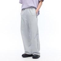 撞色辑线情侣运动直筒休闲裤 480g毛圈