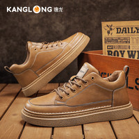  KANGLONG/康龙 舒适 男士皮鞋 升级款棕色脚瘦拍小一码 42