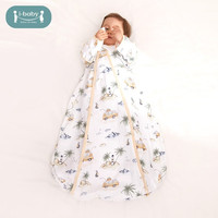 ibaby 英伦宝贝恒温纱布婴儿一体式睡袋 儿童防踢被春夏季宝宝U型80码