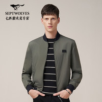 七匹狼 男士双面穿商务棒球领夹克 2636