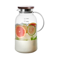  Green Apple/青苹果 耐热 凉水壶 硅胶保护套 带刻度+硅胶保护垫超大容量2.5L