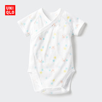 优衣库 婴幼儿宝宝网眼包臀衣/短袖1件装婴儿衣服连体衣481772 01 乳白色 60cm