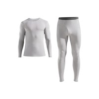  月几里 男士保暖内衣套装 天际灰-套装 抗静电抗菌不闷 XL （120-160斤）