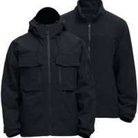 Rejork 男士滑雪夹克保暖风衣羊毛内衬兜帽