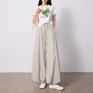  TOYOUTH/初语 慵懒微皱感 女士休闲裤