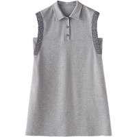  TOYOUTH/初语 拼接格纹花边 女士连衣裙