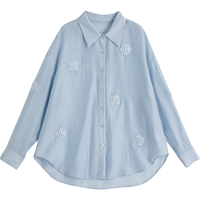  TOYOUTH/初语 重工立体绣花 女士衬衫