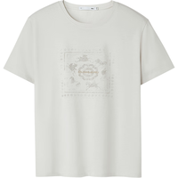  HLA/海澜之家 凉感 男士短袖T恤 XL 180/96A 151~164斤 燕麦花纹CB