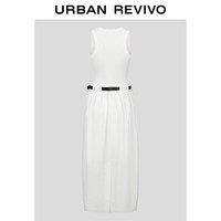  URBAN REVIVO 拼接 女士连衣裙+腰带