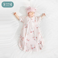 ibaby 英伦宝贝恒温纱布婴儿一体式睡袋 儿童防踢被春夏季宝宝U型睡袋E 两层纱-珠玑锦兔73