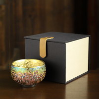 灵沐 单杯大号七彩鎏金禅定杯