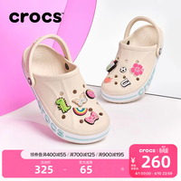 crocs 中性沙滩洞洞鞋 205089-1LI 冬日白/彩色 40