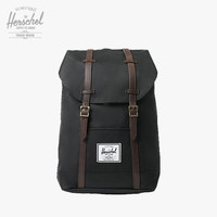 Herschel Supply Herschel赫行 中国款retreat双肩包大号书包户外出行 黑/菊苣咖啡 19.5升