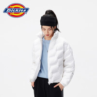 Dickies 羽绒服 全身压印印花羽绒服 保暖外套上衣DK010807 白色线型LOGO满身印 L 充绒量:169g